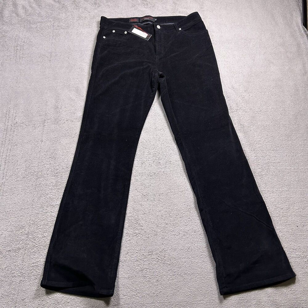 NWT Fabrizio Gianni Bootcut Jeans Women's 16 Black Corduroy Made In USA